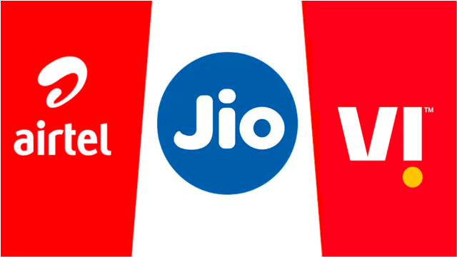 Airtel, Jio, Vi mobile network